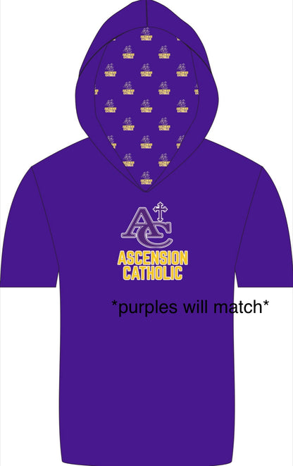 Ascension Catholic SS hooded athletic shirt