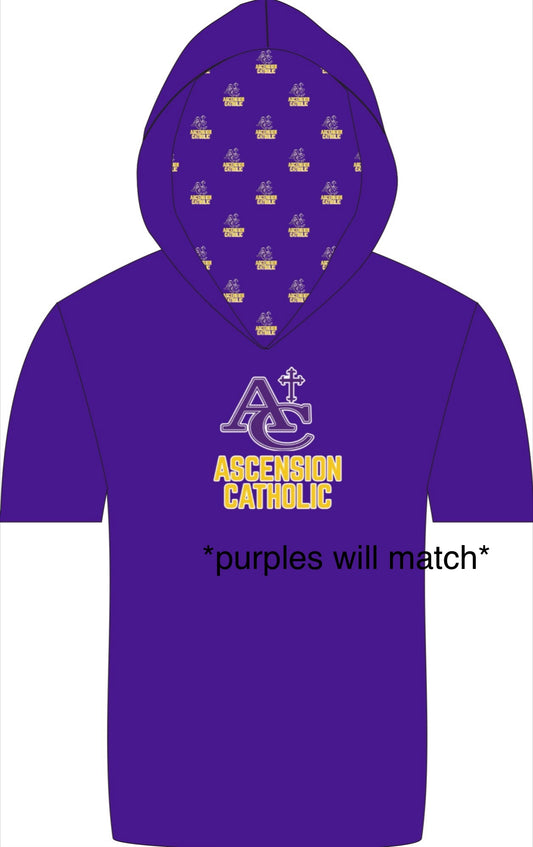 Ascension Catholic SS hooded athletic shirt
