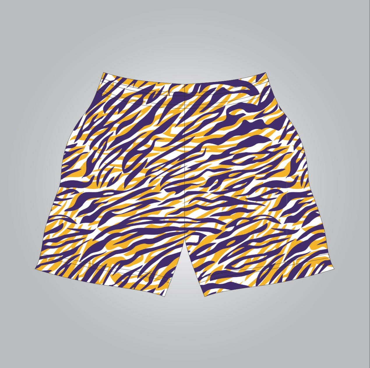 Tiger print athletic shorts