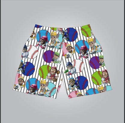 Retro pin stripe shorts
