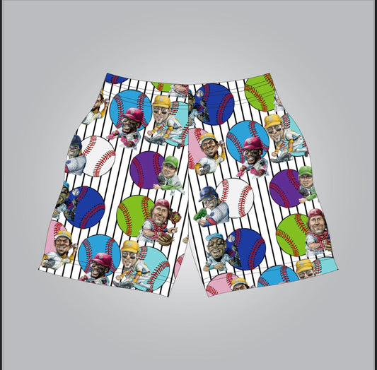 Retro pin stripe shorts