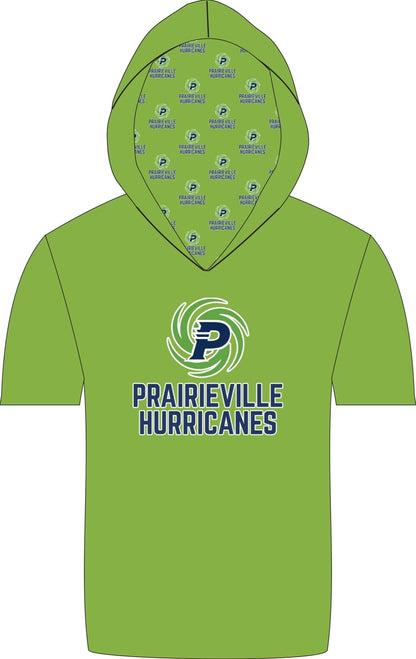 Prairieville SS hooded athletic shirt