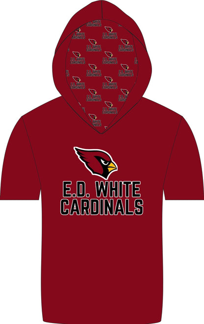 ED White SS hooded athletic shirt