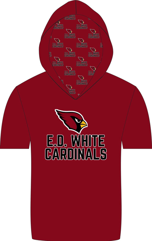 ED White SS hooded athletic shirt