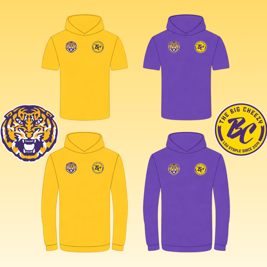 Big Cheezy LS hooded yellow shirt