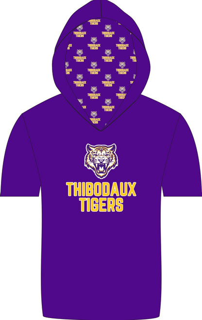 Thibodaux SS hooded athletic shirt