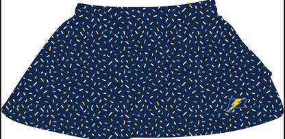 POWER- navy sprinkle skirt- youth
