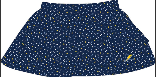 POWER- navy sprinkle skirt- youth