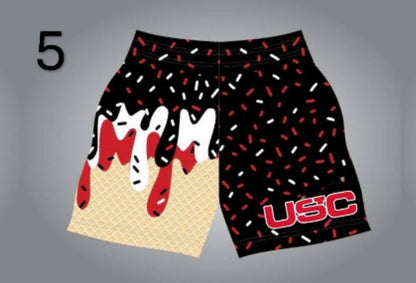 Ice Cream Drip Shorts - Black (USC)