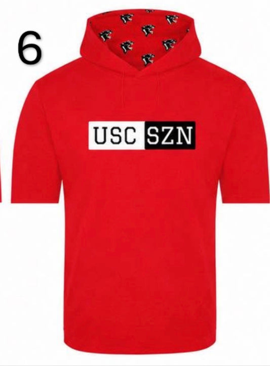 USC SZN SS Hooded Shirt - Red