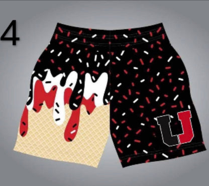 Ice Cream Drip Shorts - Black (U Black/Red)