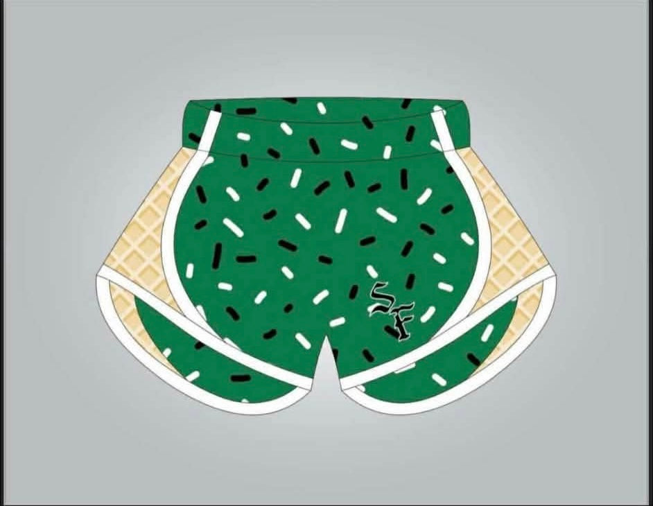 Green SF girls shorts