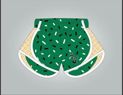Green SF girls shorts