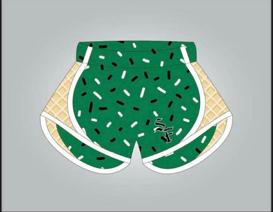 Green SF girls shorts