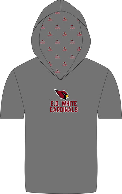 ED White SS hooded athletic shirt