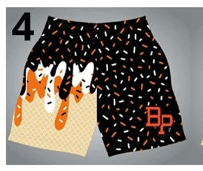 Black BP drip athletic shorts