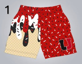 Ice Cream Drip Shorts - Red (U Red/Black)