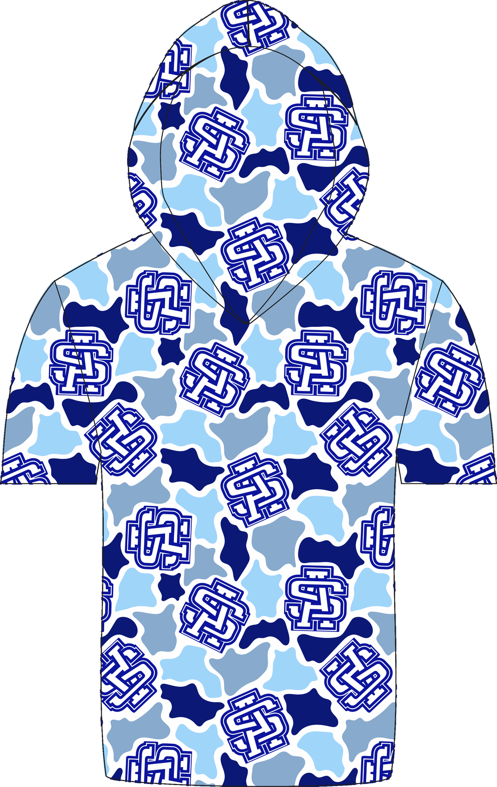 Ascension Select Camo Hooded Tee mockup