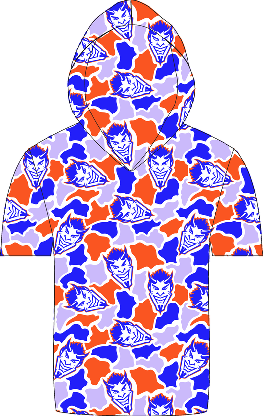 Demons Camo Hooded Tee mockup