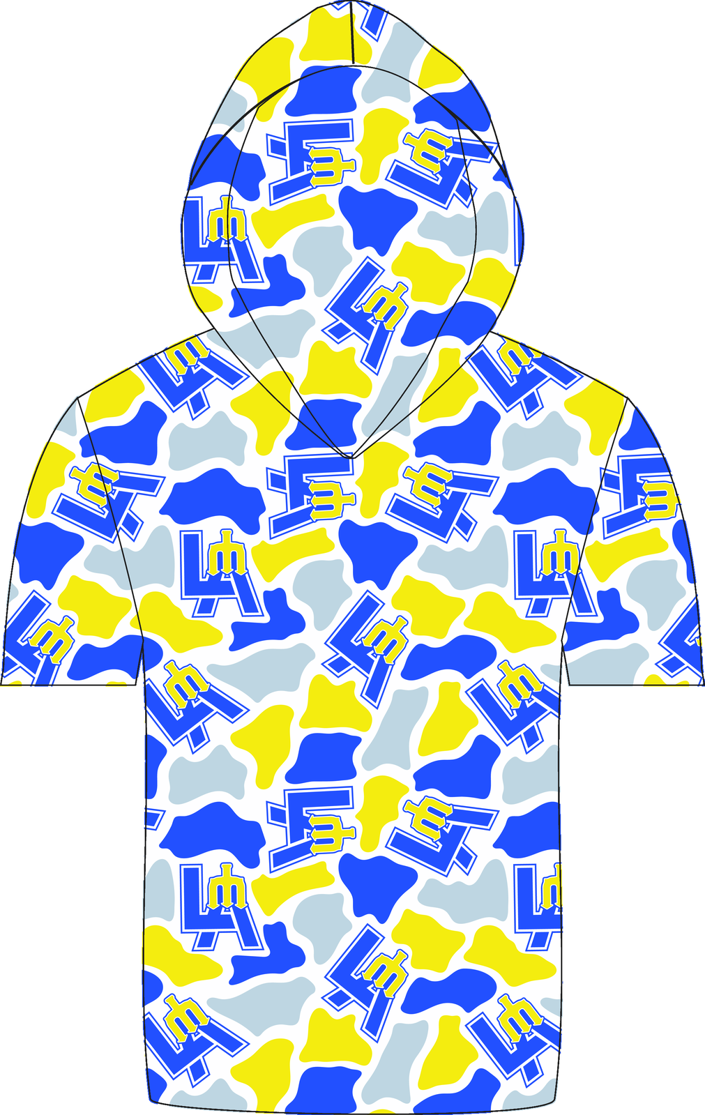 LA Camo Hooded Tee mockup