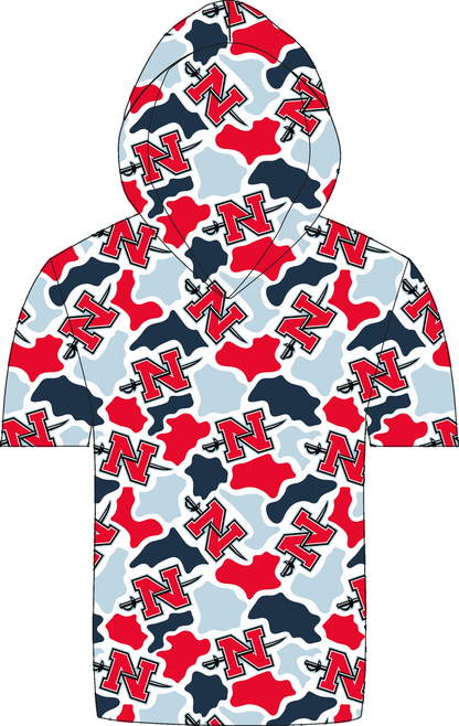 Nicholls Camo Hooded Tee mockup