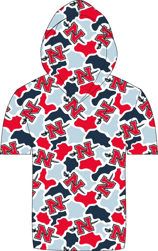 Nicholls Camo Hooded Tee mockup