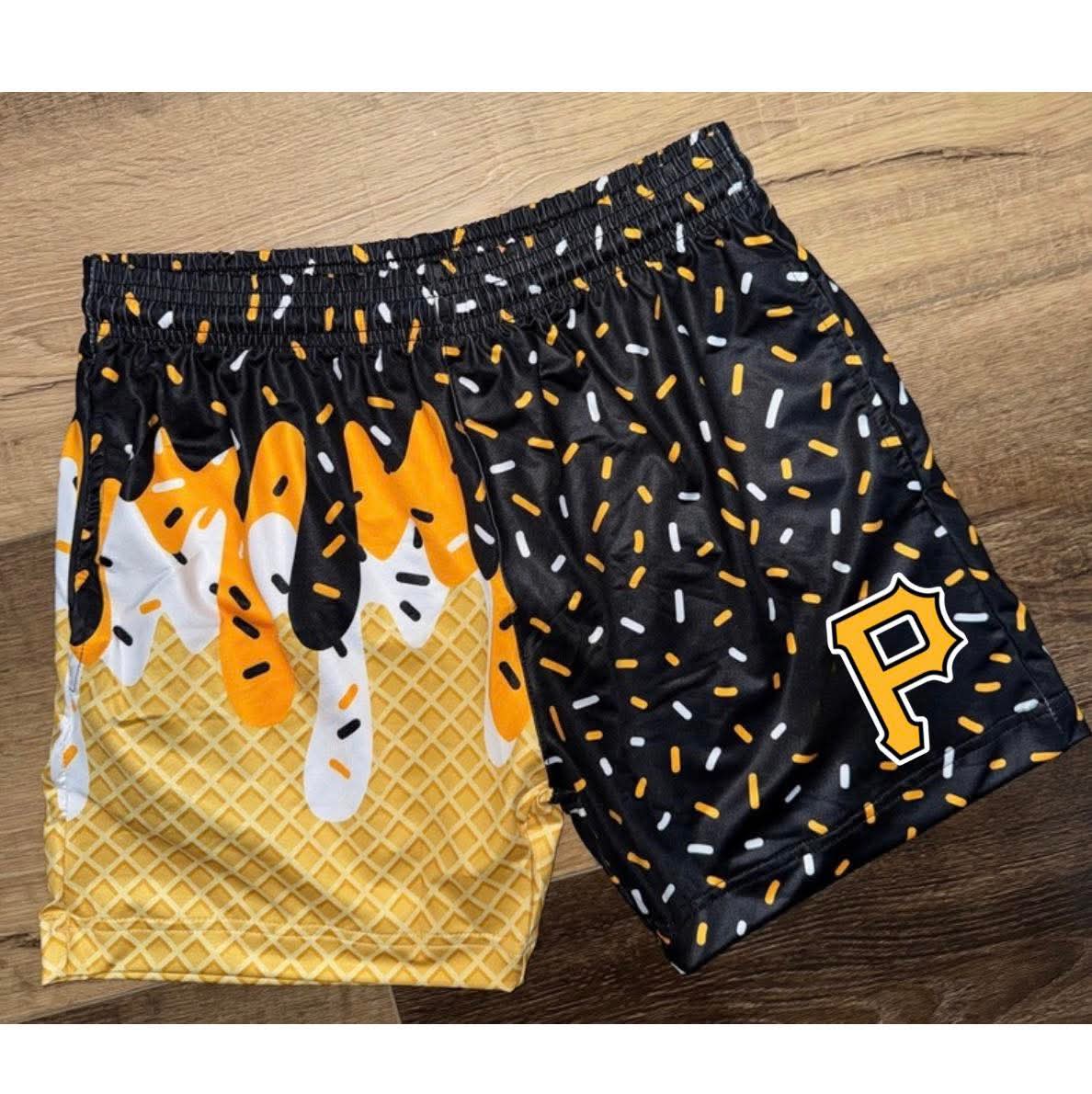 Pirates athletic drip shorts