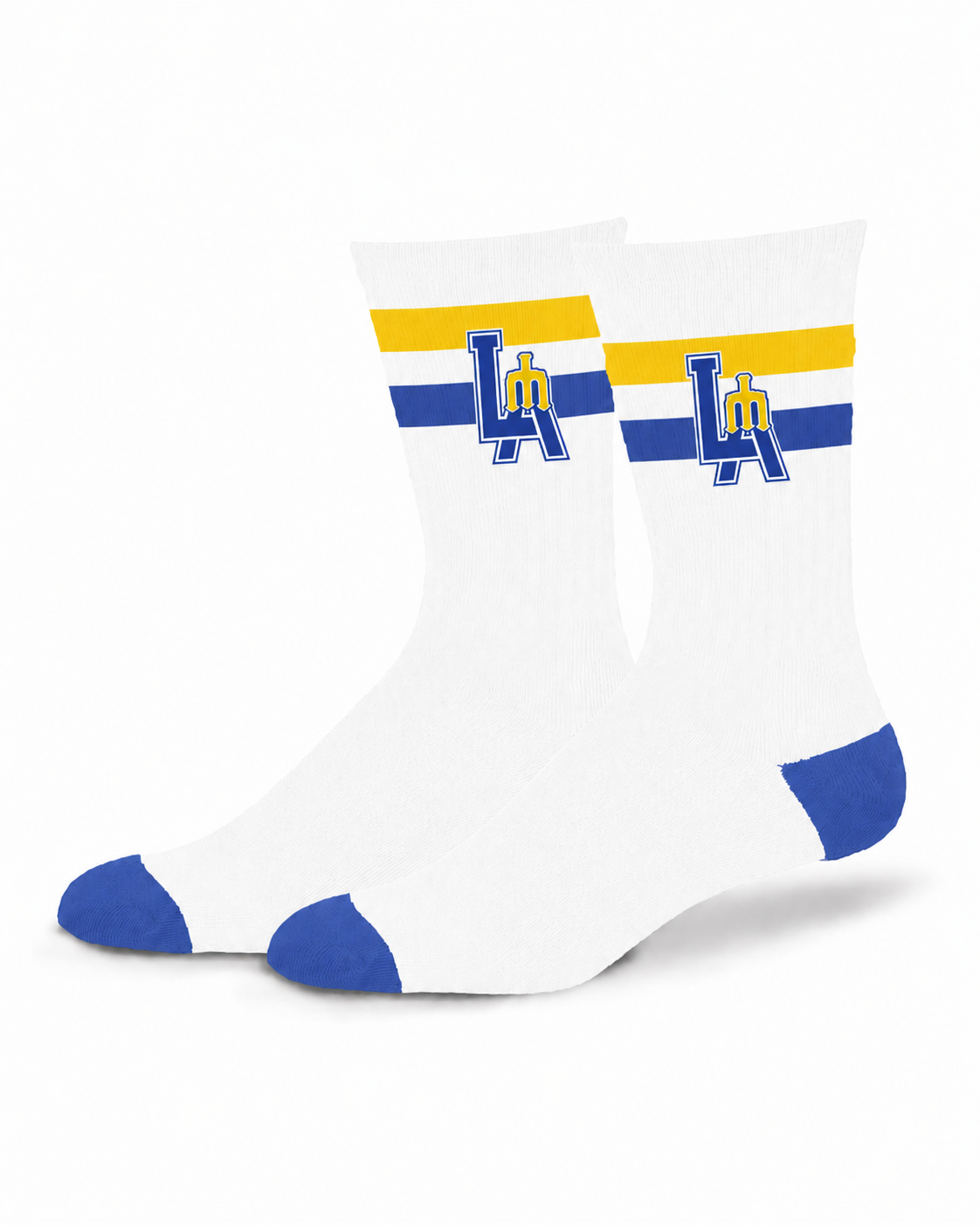 LA Mariners Stripe Socks - White