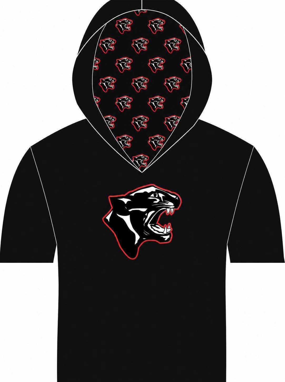 Panthers SS Hooded Athletic Shirt - Black
