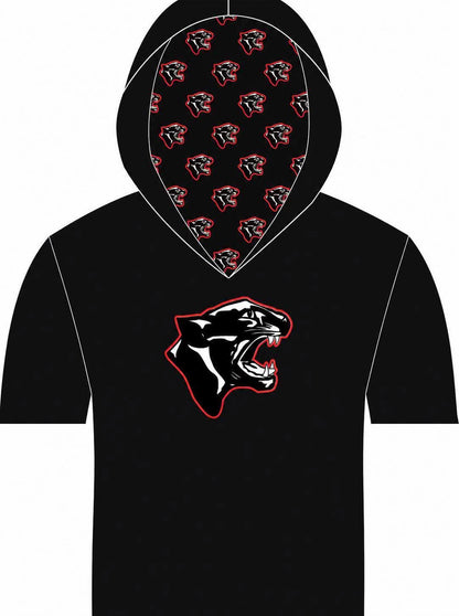 Panthers SS Hooded Athletic Shirt - Black