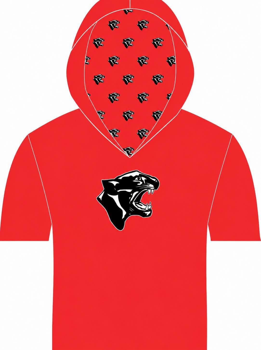 Panthers SS Hooded Athletic Shirt - Red