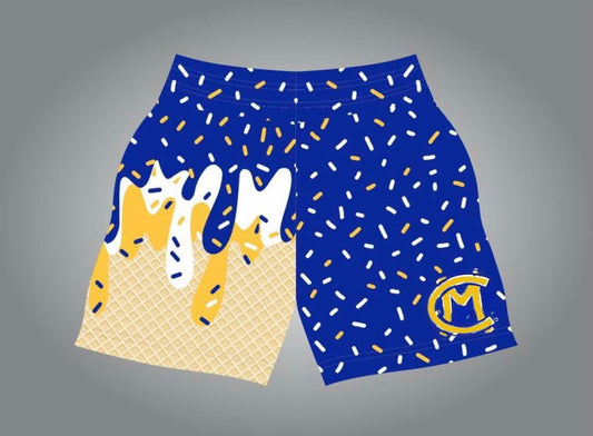 CM blue with yellow shorts