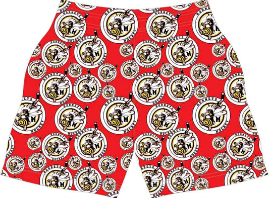 Hornets Hockey logo athletic shorts