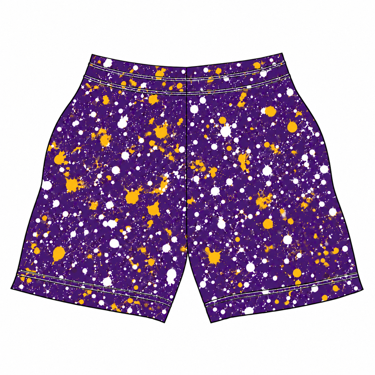Tigers splatter athletic shorts