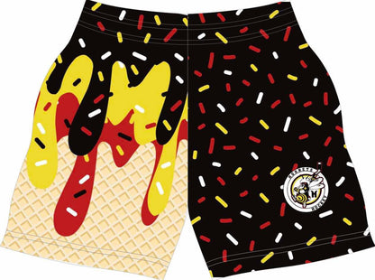 HH black drip athletic shorts