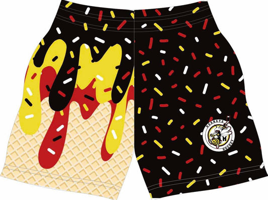 HH black drip athletic shorts