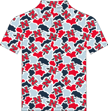 Nicholls Camo Polo mockup