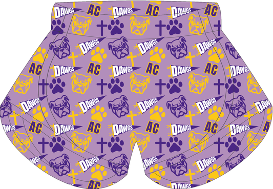 AC Bulldogs Spirit Girls Shorts all-over print