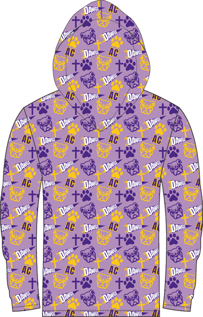 AC Bulldogs Spirit LS Hooded Shirt all-over print