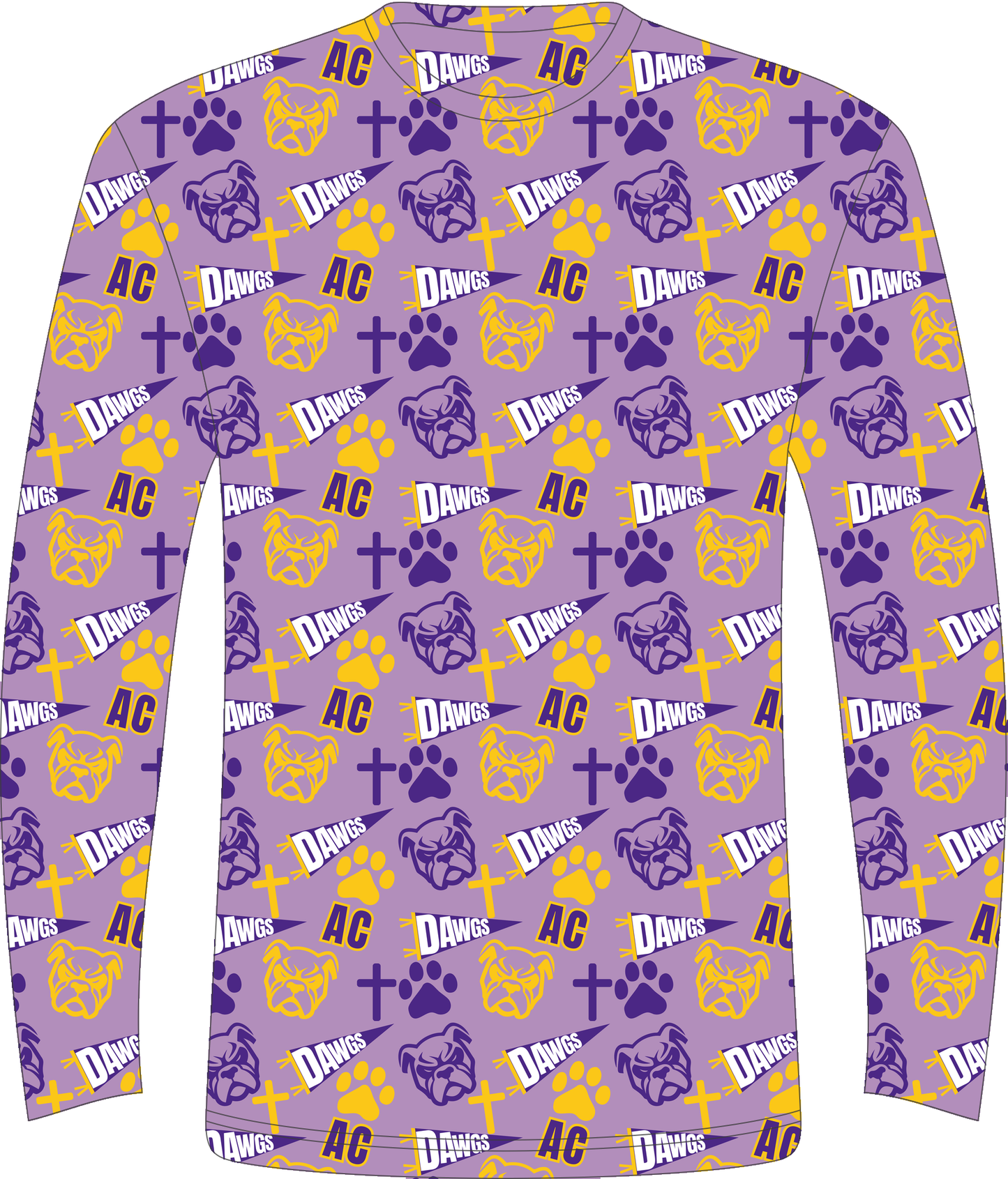 AC Bulldogs Spirit LS Tee all-over print