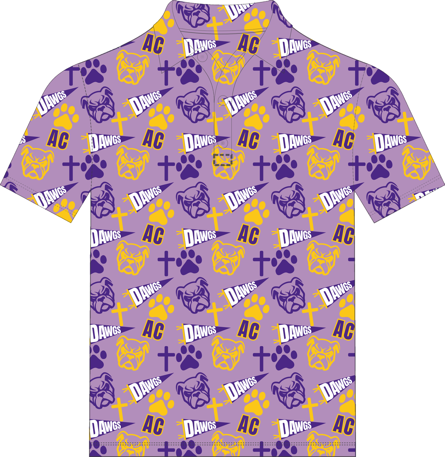 AC Bulldogs Spirit Polo all-over print