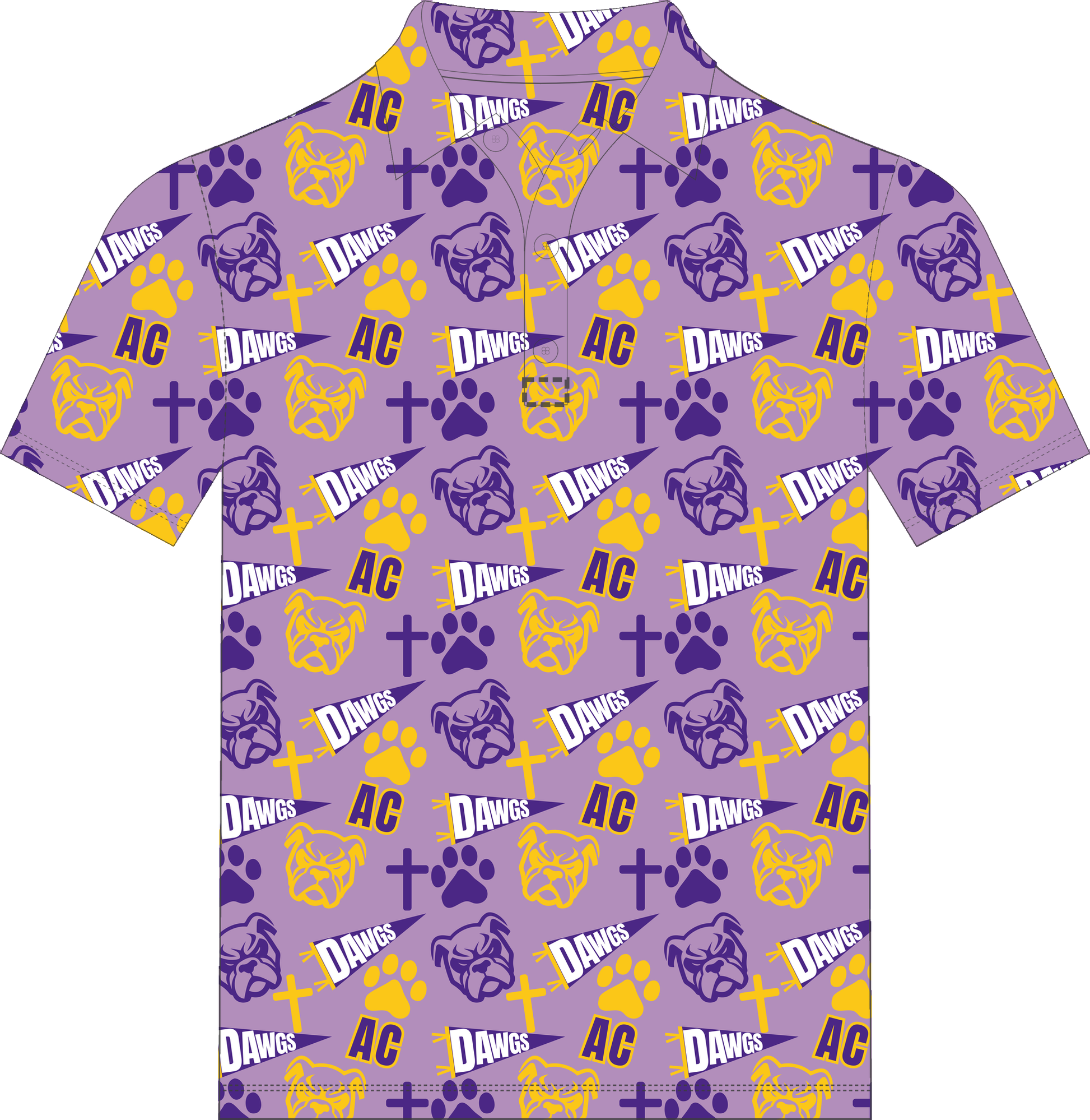 AC Bulldogs Spirit Polo all-over print