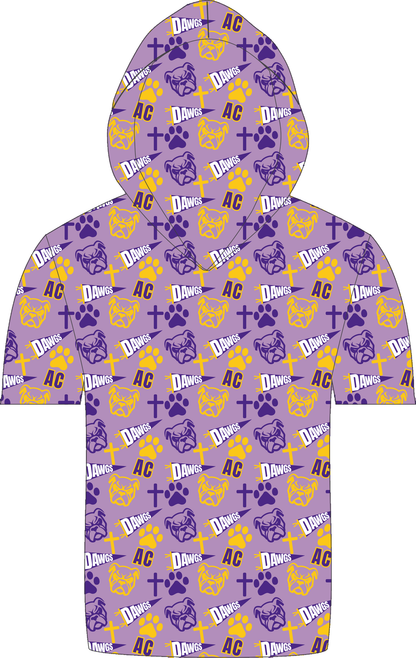 AC Bulldogs Spirit SS Hooded Shirt all-over print