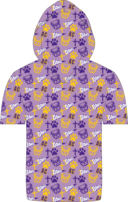AC Bulldogs Spirit SS Hooded Shirt all-over print