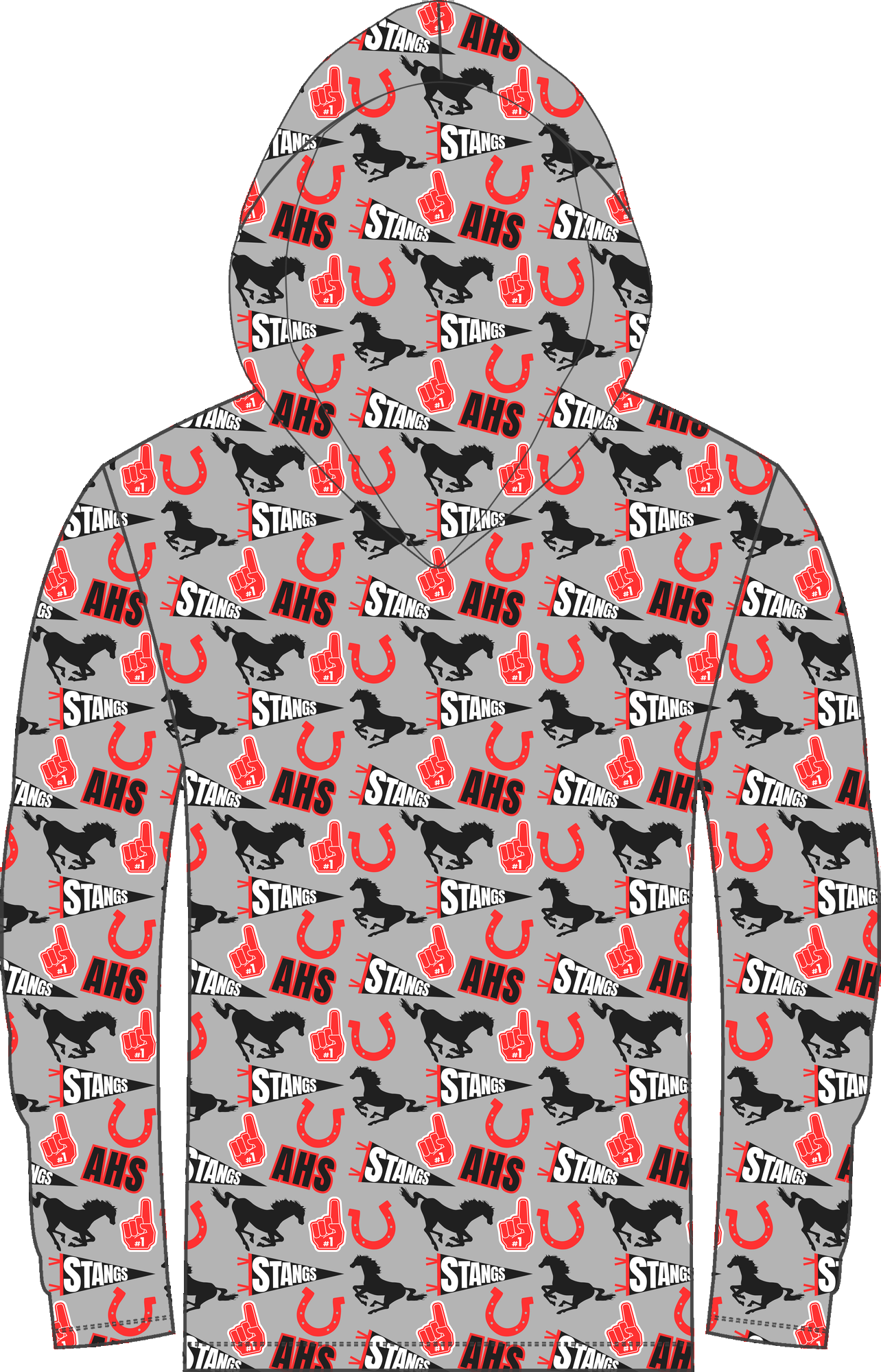 Assumption Spirit LS Hooded Shirt all-over print