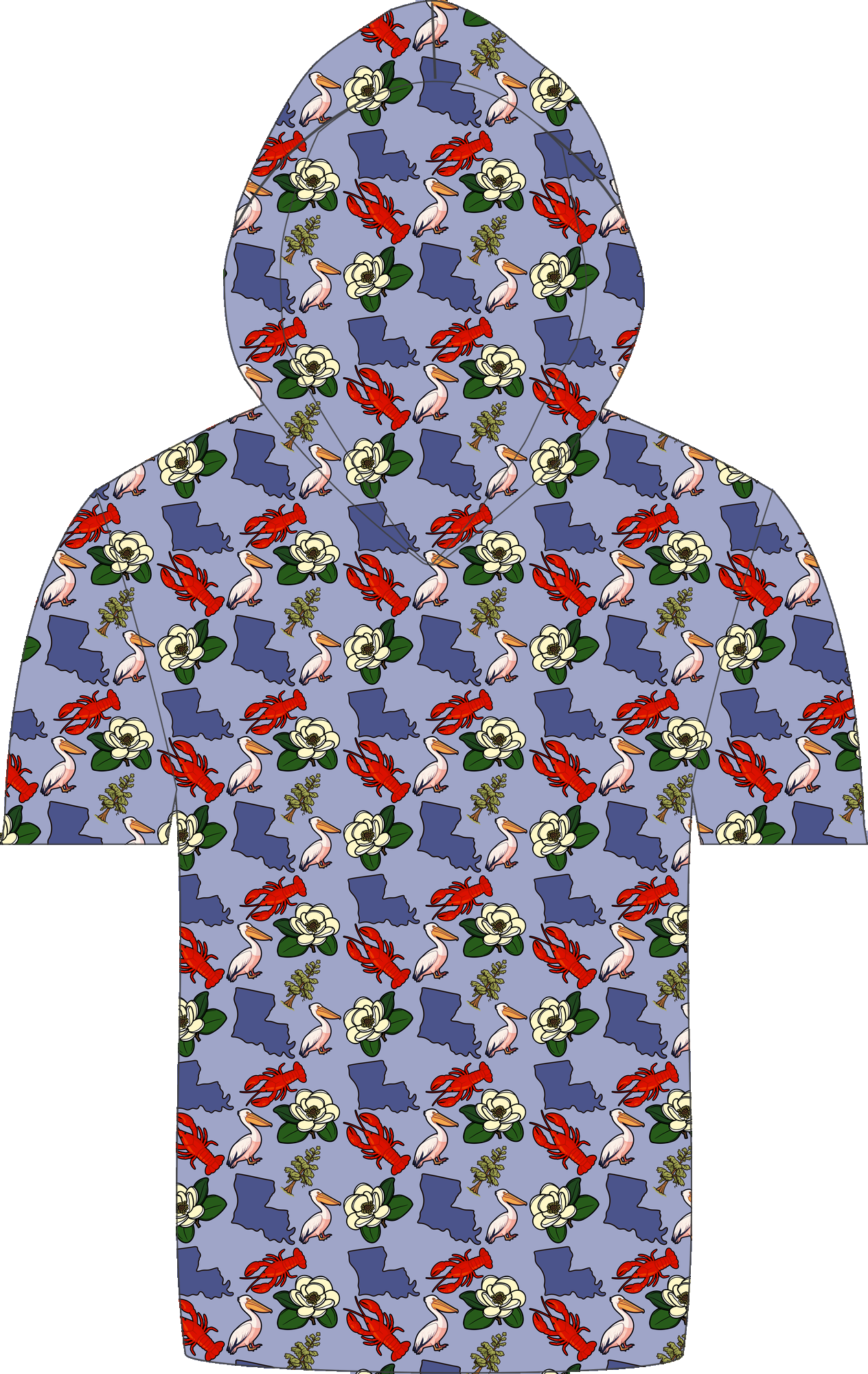 Louisiana Spirit SS Hooded Shirt all-over print