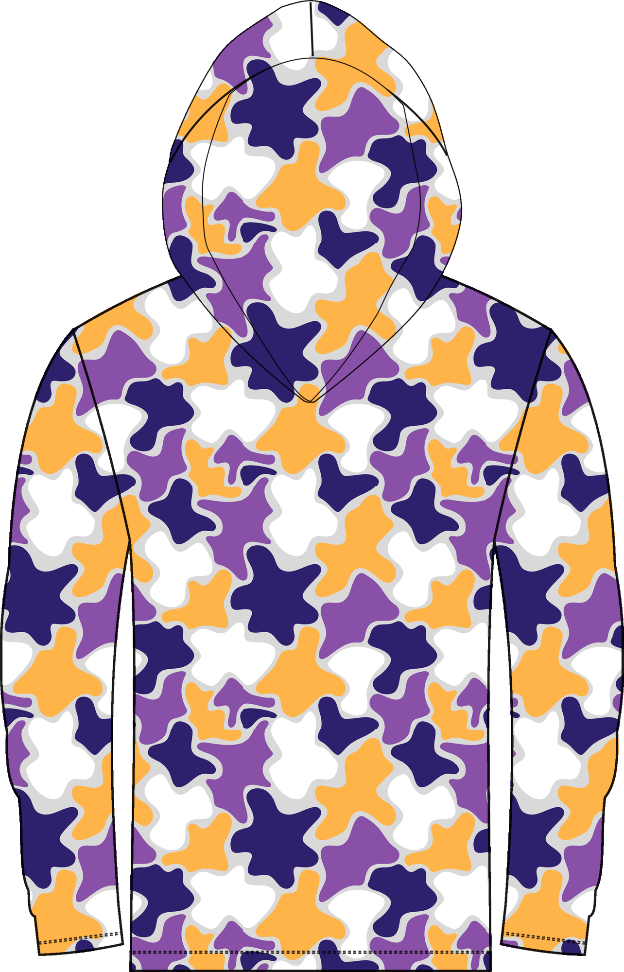 LSU Camo LS Hooded Shirt