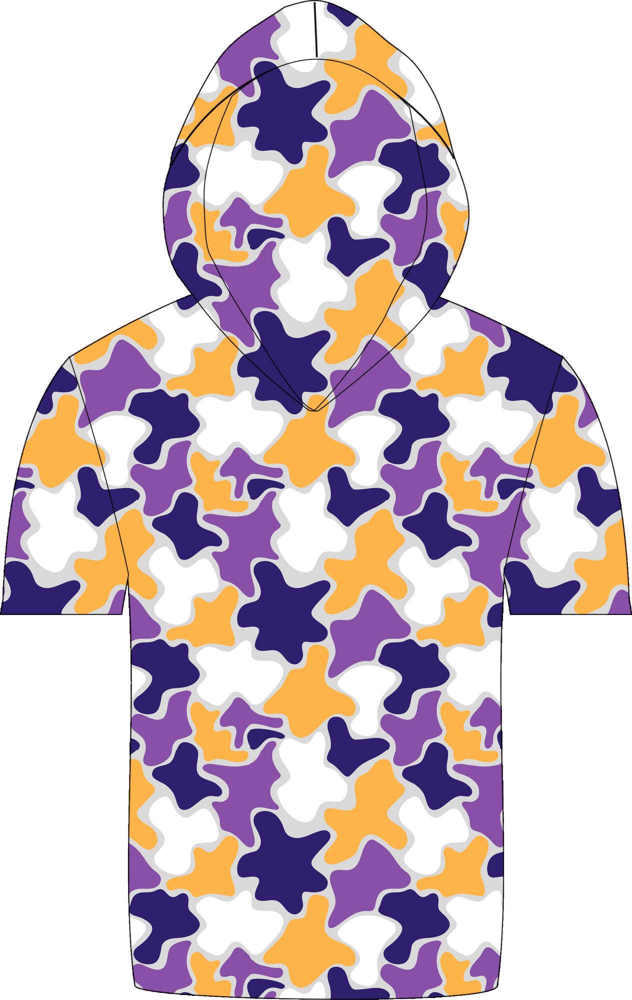 LSU Camo SS Hooded Shirt