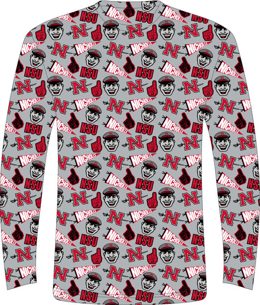 Nicholls Spirit LS Tee all-over print