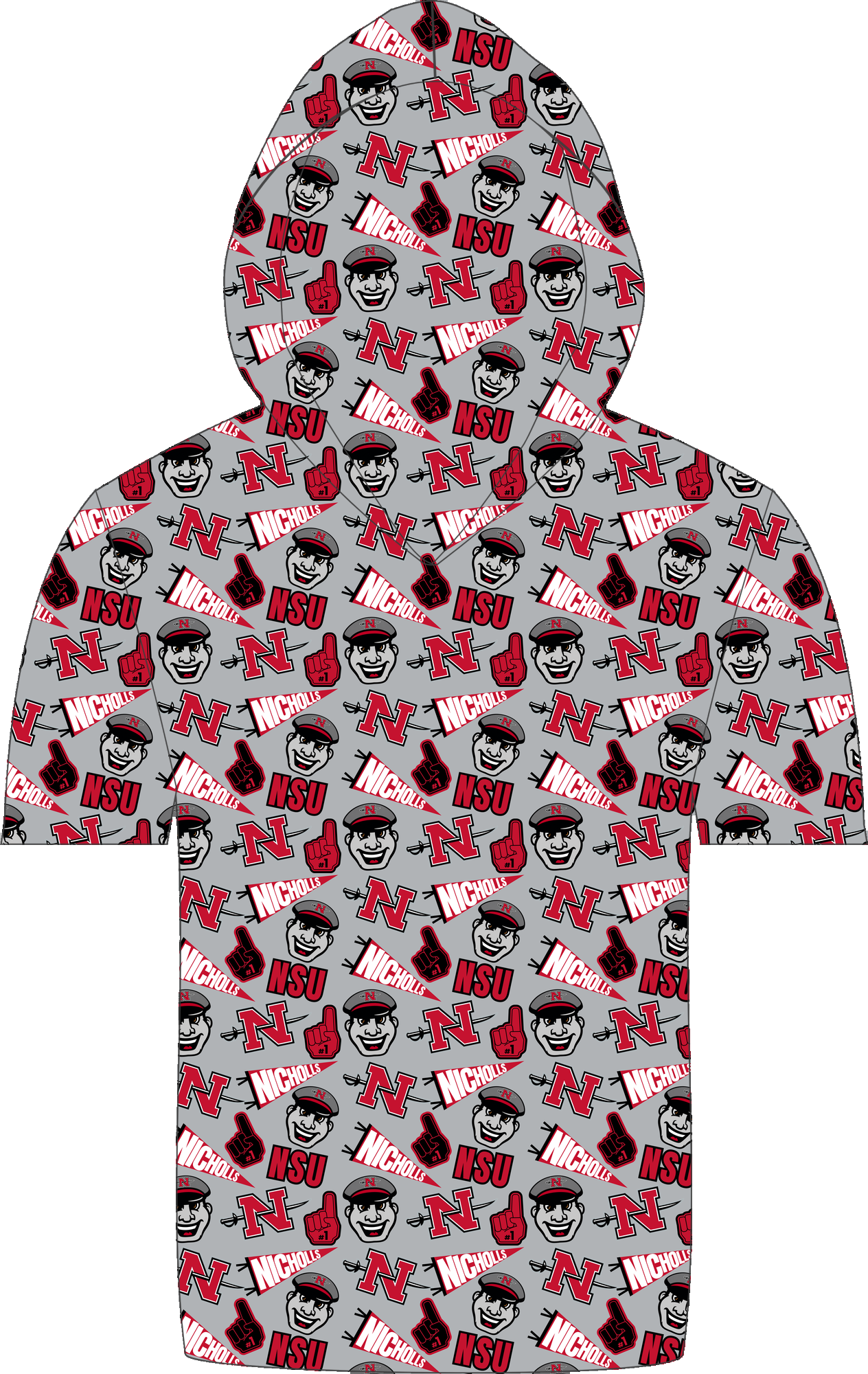Nicholls Spirit SS Hooded Shirt all-over print